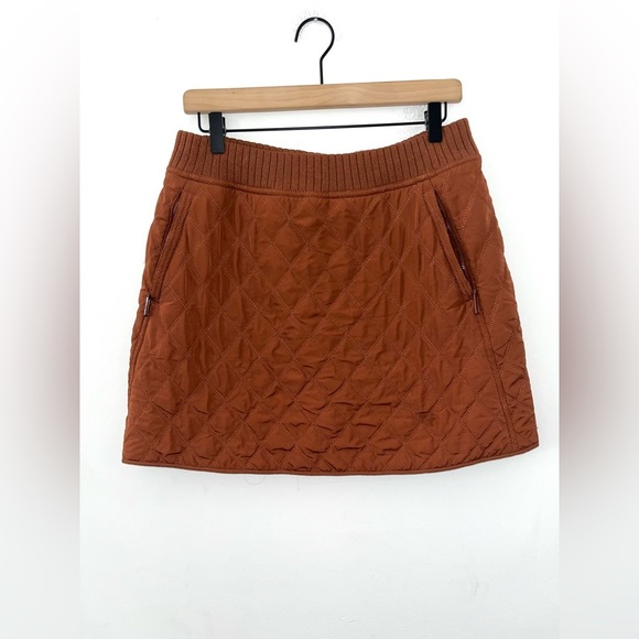 prAna Brown Quilt Diva Skirt Size Medium - Picture 4 of 8